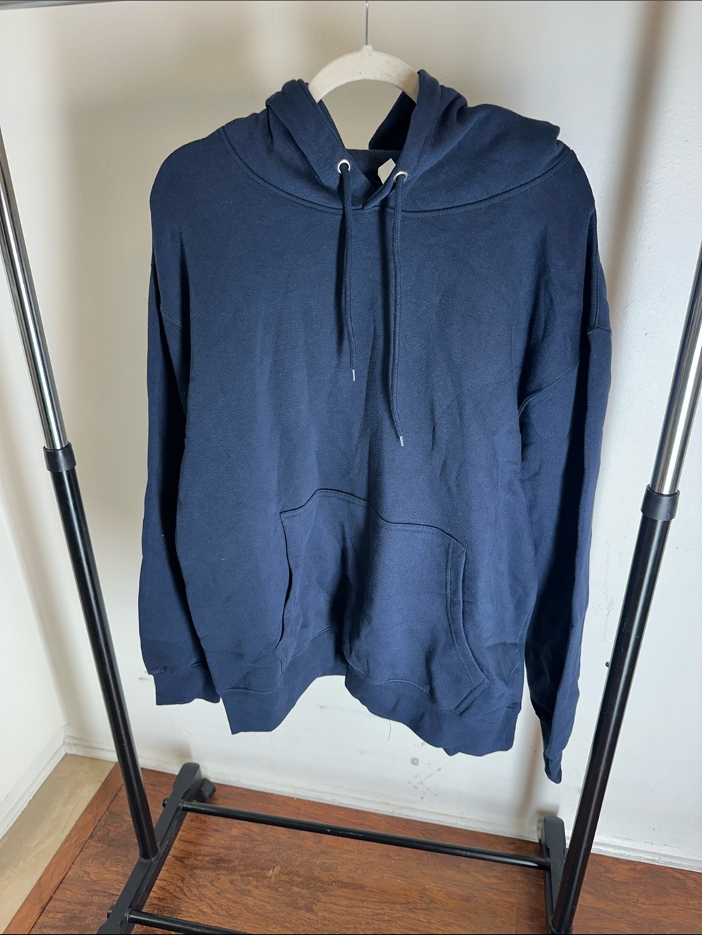 Men's Navy Pullover Hoodie - Unbranded Casual Hoodie